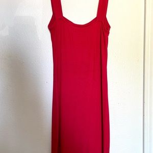 Red tights mini dress